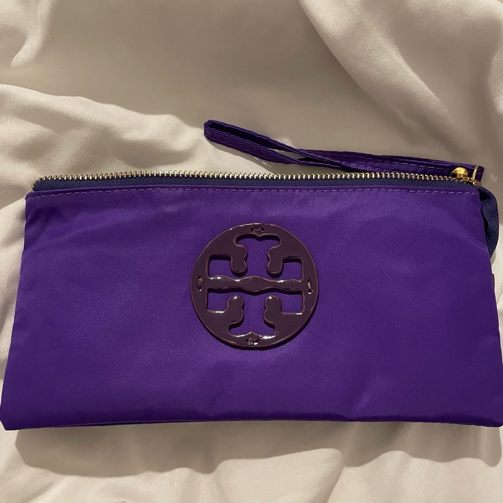 Purple Nylon Tory Burch Wristlet